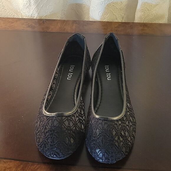 BRAND NEW  TOUTOU ELENA BLACK BALLET FLATS LACE  WOMEN"S SHOES - Picture 7 of 15